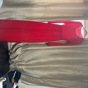 Red maxi dress